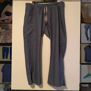 Figs Kade Cargo Scrub Pants Heather Denim XL Petite